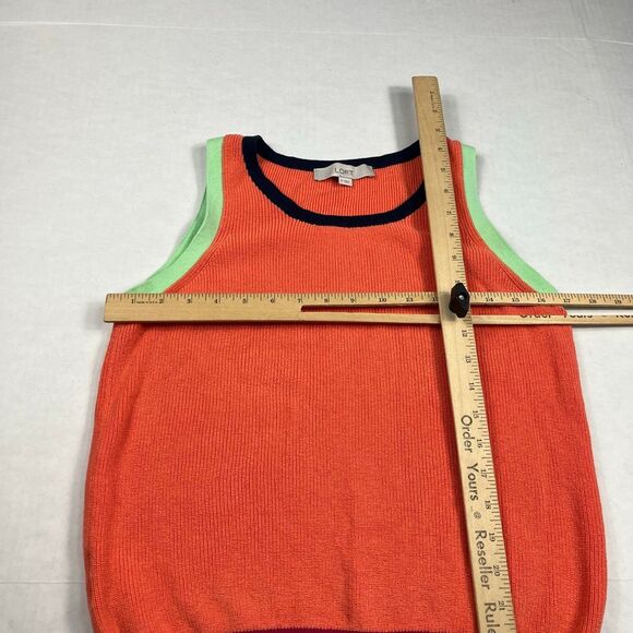 LOFT Sleeveless Sweater Tank Colorblock Casual Preppy Knit Work Pullover MEDIUM - Picture 6 of 10